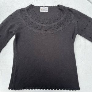 Vintage Black Knit Sweater - Sweater Bee Banff